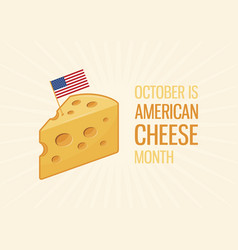 October Is American Cheese Month Icon