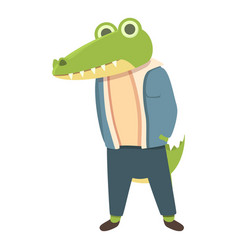 Reptile Alligator Icon Cartoon Jungle Baby