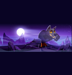 Spooky Werewolf Wolf Monster At Night