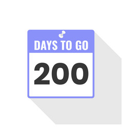 200 Days Left Countdown Sales Icon 200 Days Left