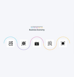 Economy Glyph 5 Icon Pack Including Banking