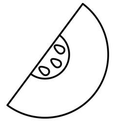 Honeydew Melon Fruit Icon Outline