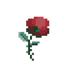 Rose Pixel Flower Vector Images (over 140)