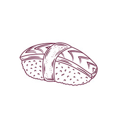 Anago Sushi Sketch Japanese Traditional Food Icon