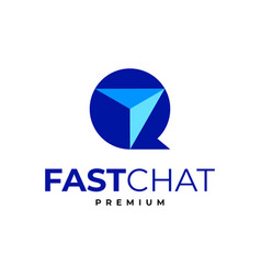 Fastchat Talk Chat Bubble Robot Bot Ai Logo