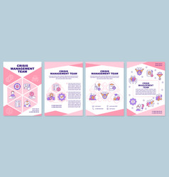 Crisis Management Team Pink Brochure Template