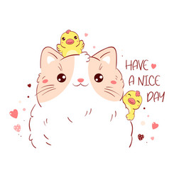 Have A Nice Day Square Card With Cute Animals