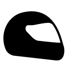 Helmet Motocycle Racing Sport Icon Black Color