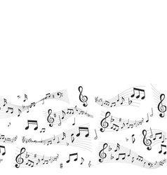 Music Waves Seamless Background Border Or Frame