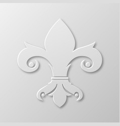 Realistic Paper 3d Fleur De Lis Closeup On