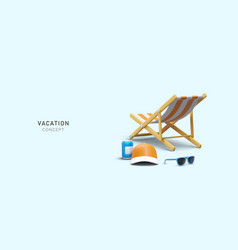 3d Summer Vacation Concept Folding