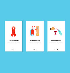 Blood Donor Flat Icon Set