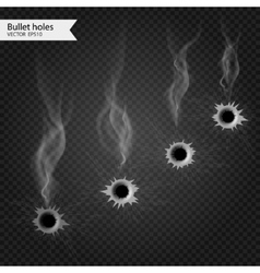 Bullet Holes With Smoke Isolated Really