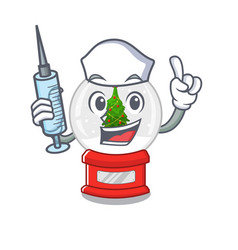 Nurse Christmas Snow Globe Cartoon Shape