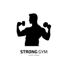 Strong Gym With Hand Holding Dumbbell