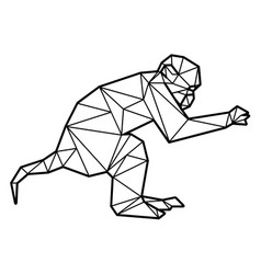 Capuchin Monkey Jumping Polygonal