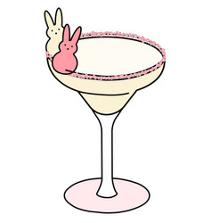 Cute Special Easter Holiday Cocktail With Tiny