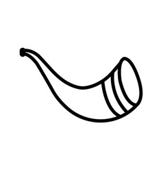 Shofar Linear Logo Mark In Black And White