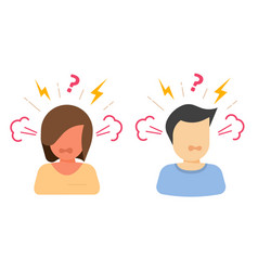 Angry Couple Quarrel Divorce Icon Graphic Flat