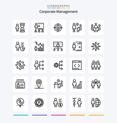 Creative Corporate Management 25 Outline Icon