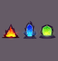 Magic Game Portals Set Isolated On Background