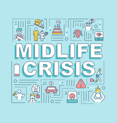 Midlife Crisis Word Concepts Banner