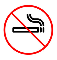 No Smoking Line Icon Graphics