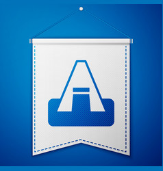 Blue Tourist Tent Icon Isolated On Background