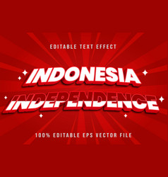 Indonesia Independence Editable Text Effect 3d