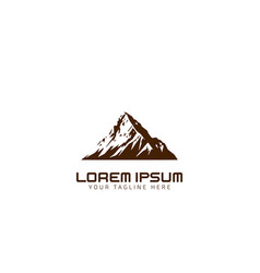 Mountain Minimal Logo Silhouette Icon