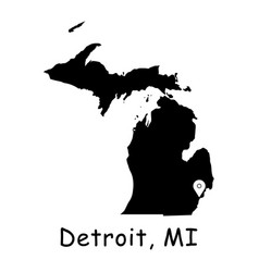 1298 Detroit Mi On Michigan State Map