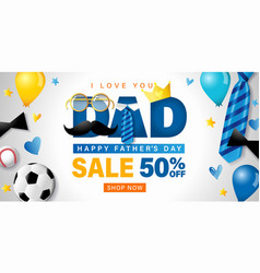 Sale Banner Up To 50 Off Fathers Day Template