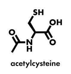 Acetylcysteine Nac Mucolytic Drug Molecule Also