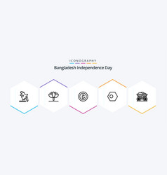 Bangladesh Independence Day 25 Line Icon Pack