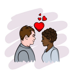 A White Guy And Black Girl In Love Want To Kiss