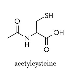 Acetylcysteine Nac Mucolytic Drug Molecule Also