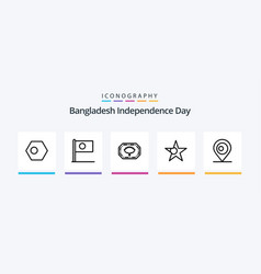 Bangladesh Independence Day Line 5 Icon Pack