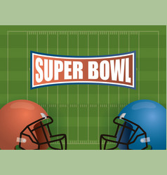 Superbowl Sport Poster With Helmets