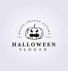 Angry Halloween Pumpkin Logo Design