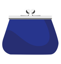 Blue Womans Wallet Purse On A White Background