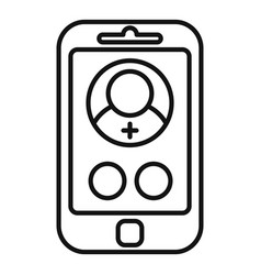 Family Doctor Call Icon Outline Health