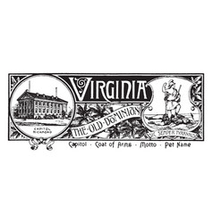 State Banner Of Virginia The Old Dominion