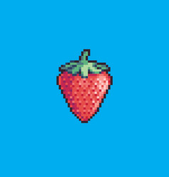 Strawberry Pixel Art Icon