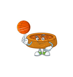 An Athletic Peanut Cookies Playing Basketball