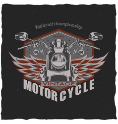 Motorcycle T-shirt Label Design