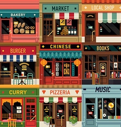 Restaurant Shopfront Icon Set