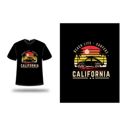 T-shirt Beach Life Surfers California Color