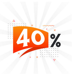 40 Discount Marketing Banner Promotion 40 Percent