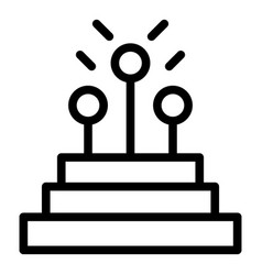 Data Fiber Icon Outline Optic Cable