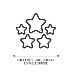 Five Stars Pixel Perfect Linear Icon